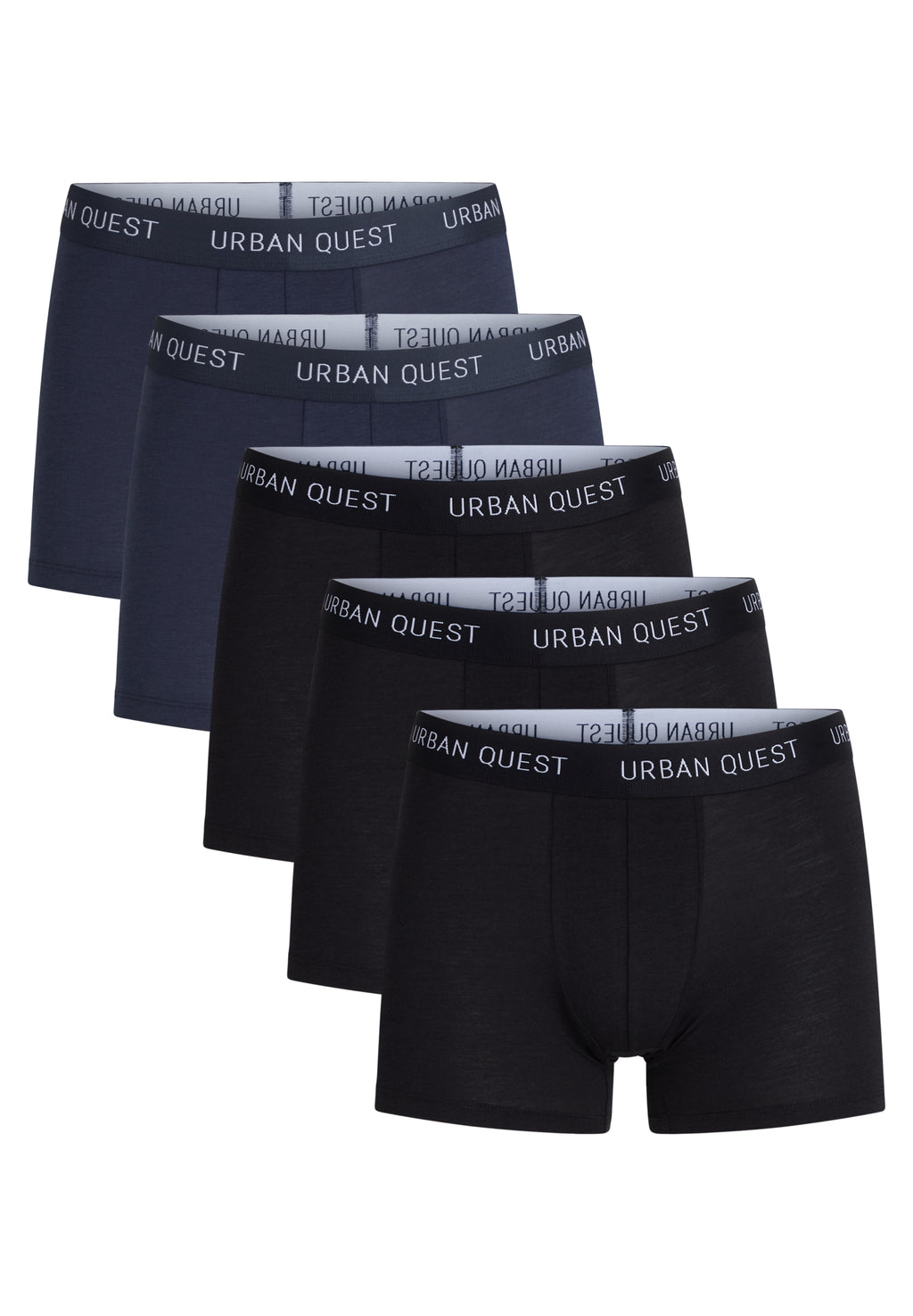 5-pak bambus boxershorts til herre – Sort/Navy