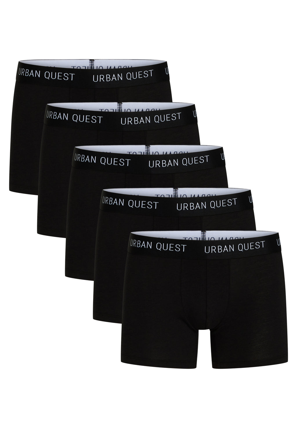 5-pak bambus boxershorts til herre – Sort
