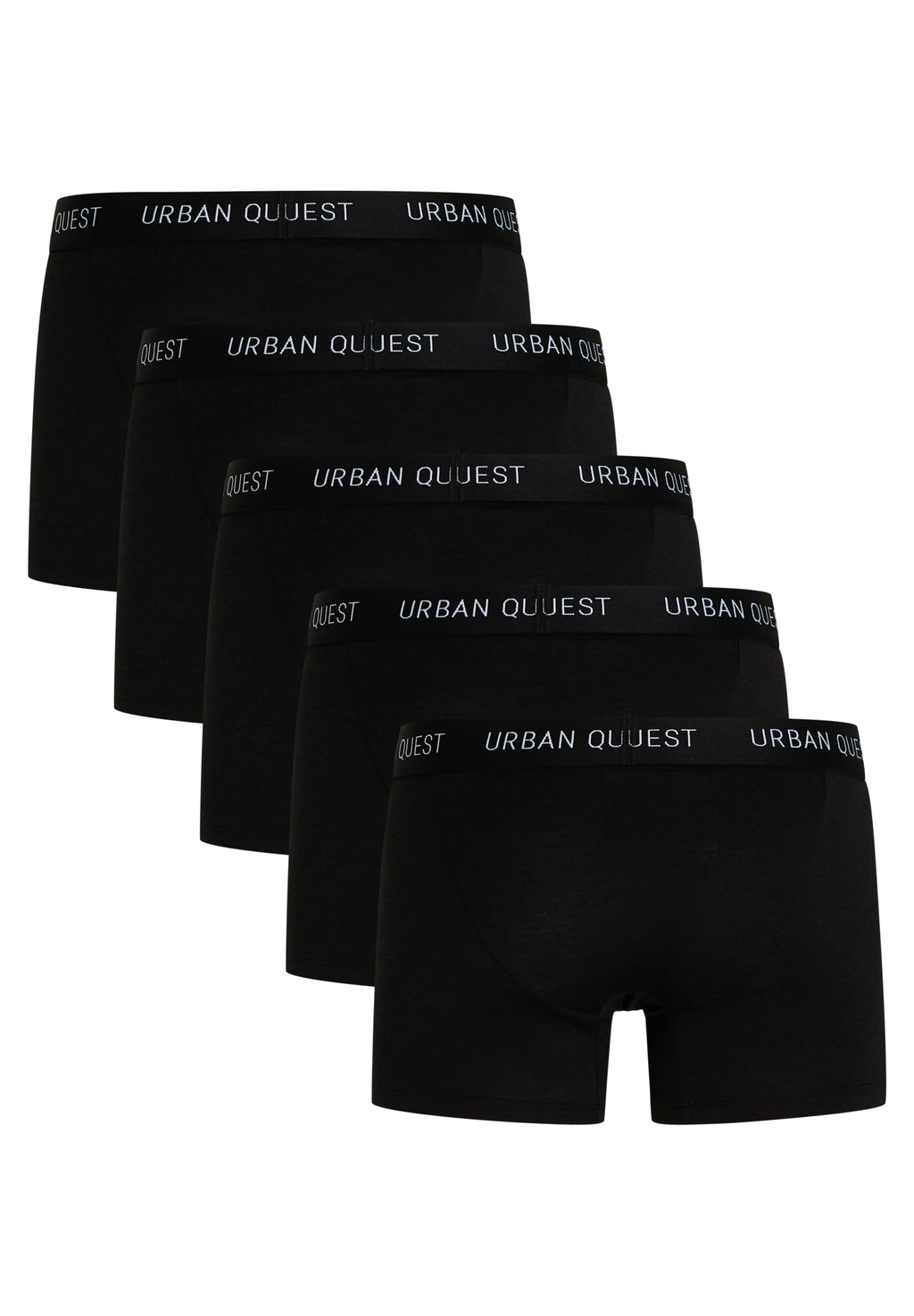 5-pak bambus boxershorts til herre – Sort