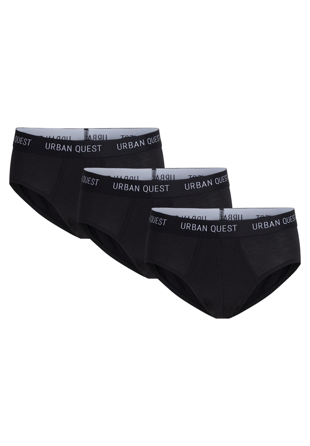 3-pak bambus briefs til herre – Sort