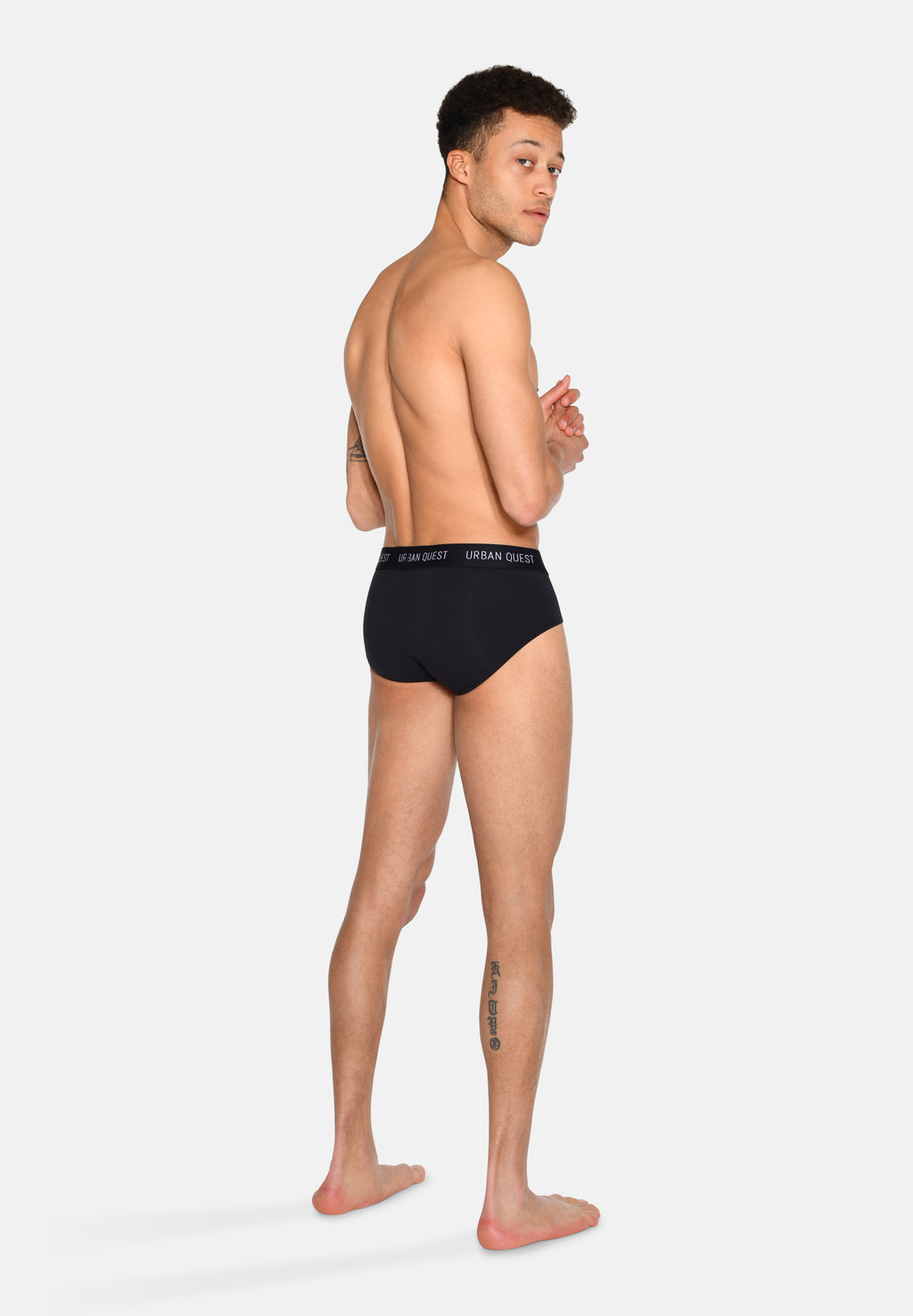 3-pak bambus briefs til herre – Sort