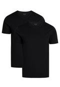 2-pak bambus T-shirts med rund hals til herre – Sort
