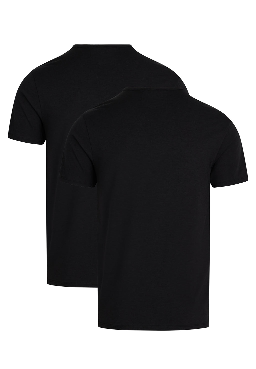 2-pak bambus T-shirts med rund hals til herre – Sort