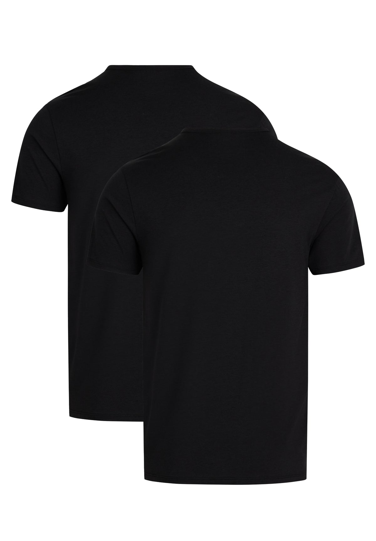 2-pak bambus T-shirts med rund hals til herre – Sort