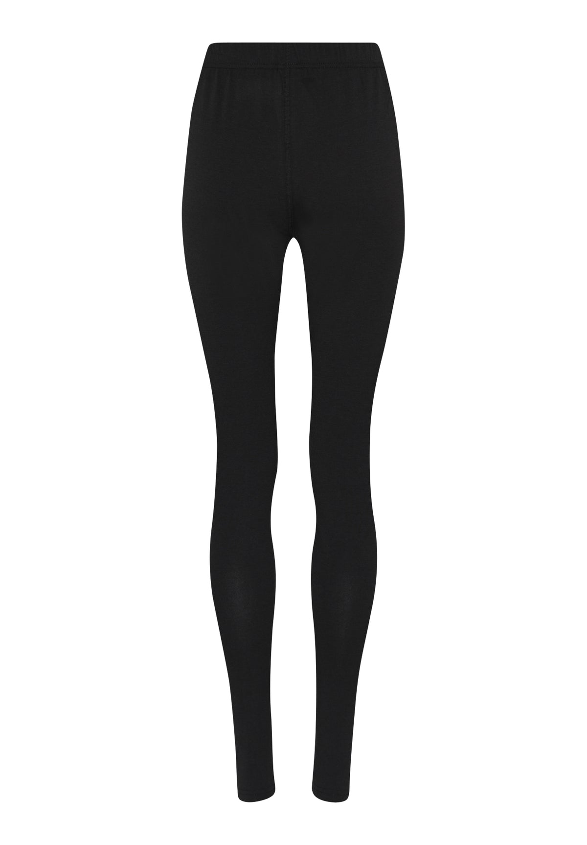 Lange bambusleggings til dame – Sort