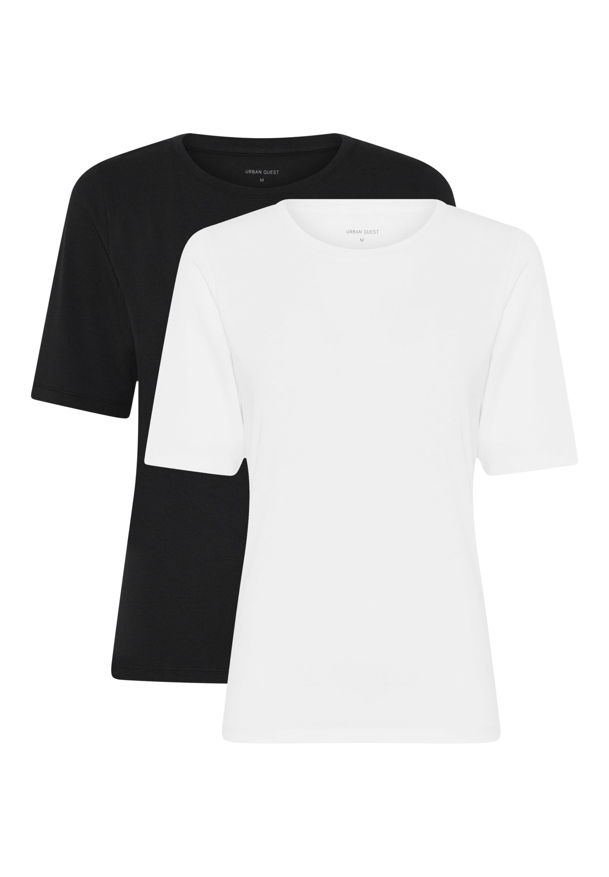 2-pak bambus T-shirts til dame – Slim Fit – Sort/Hvid