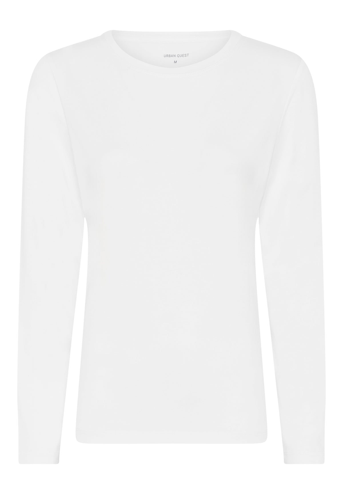 Langærmet T-shirt i bambus og økologisk bomuld – Slim Fit – Hvid