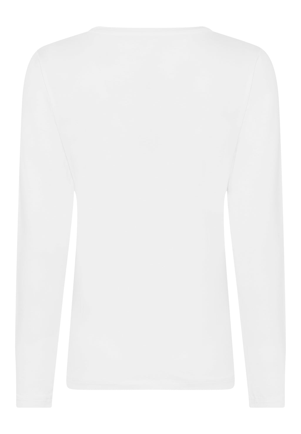 Langærmet T-shirt i bambus og økologisk bomuld – Slim Fit – Hvid