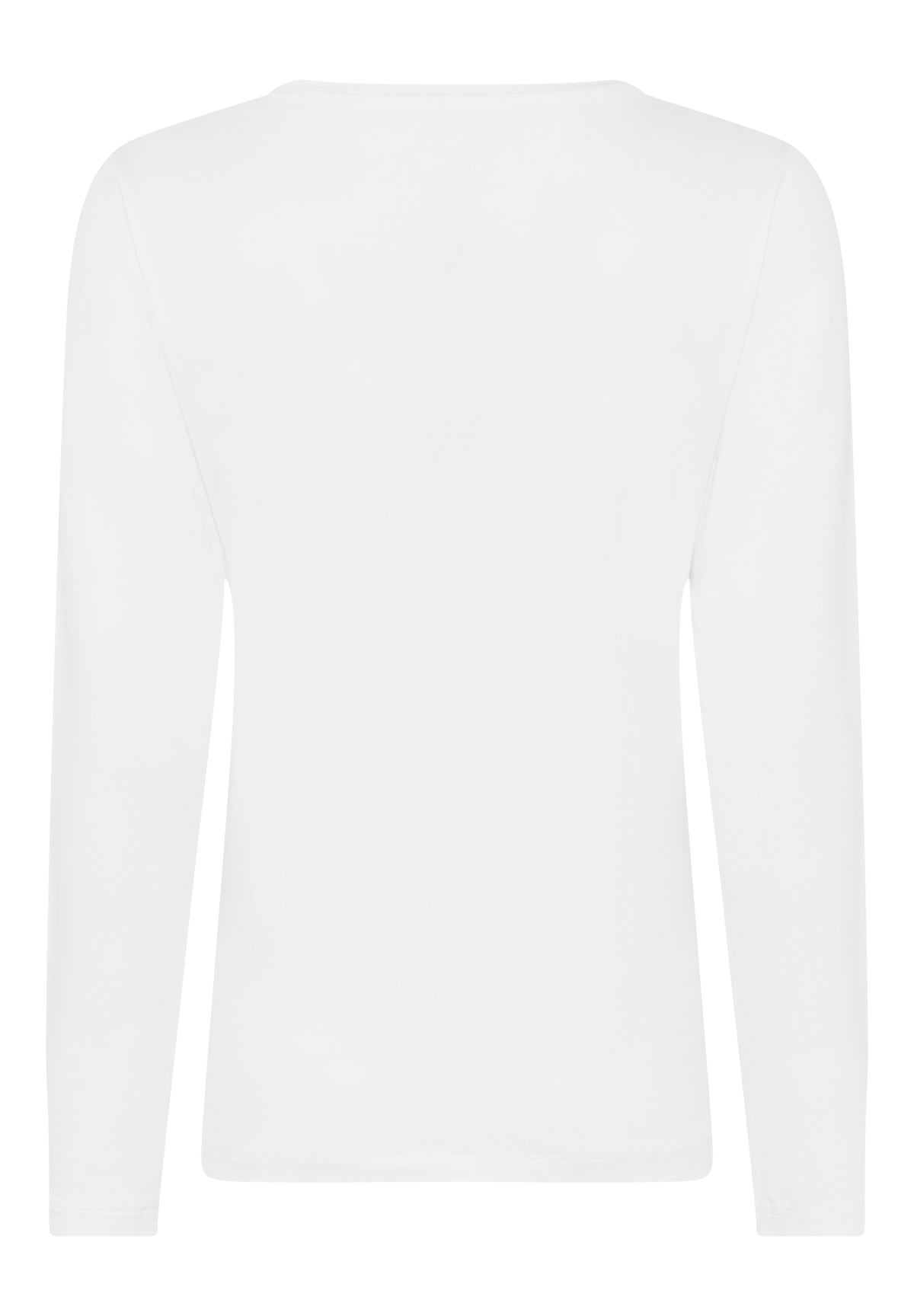 Langærmet T-shirt i bambus og økologisk bomuld – Slim Fit – Hvid