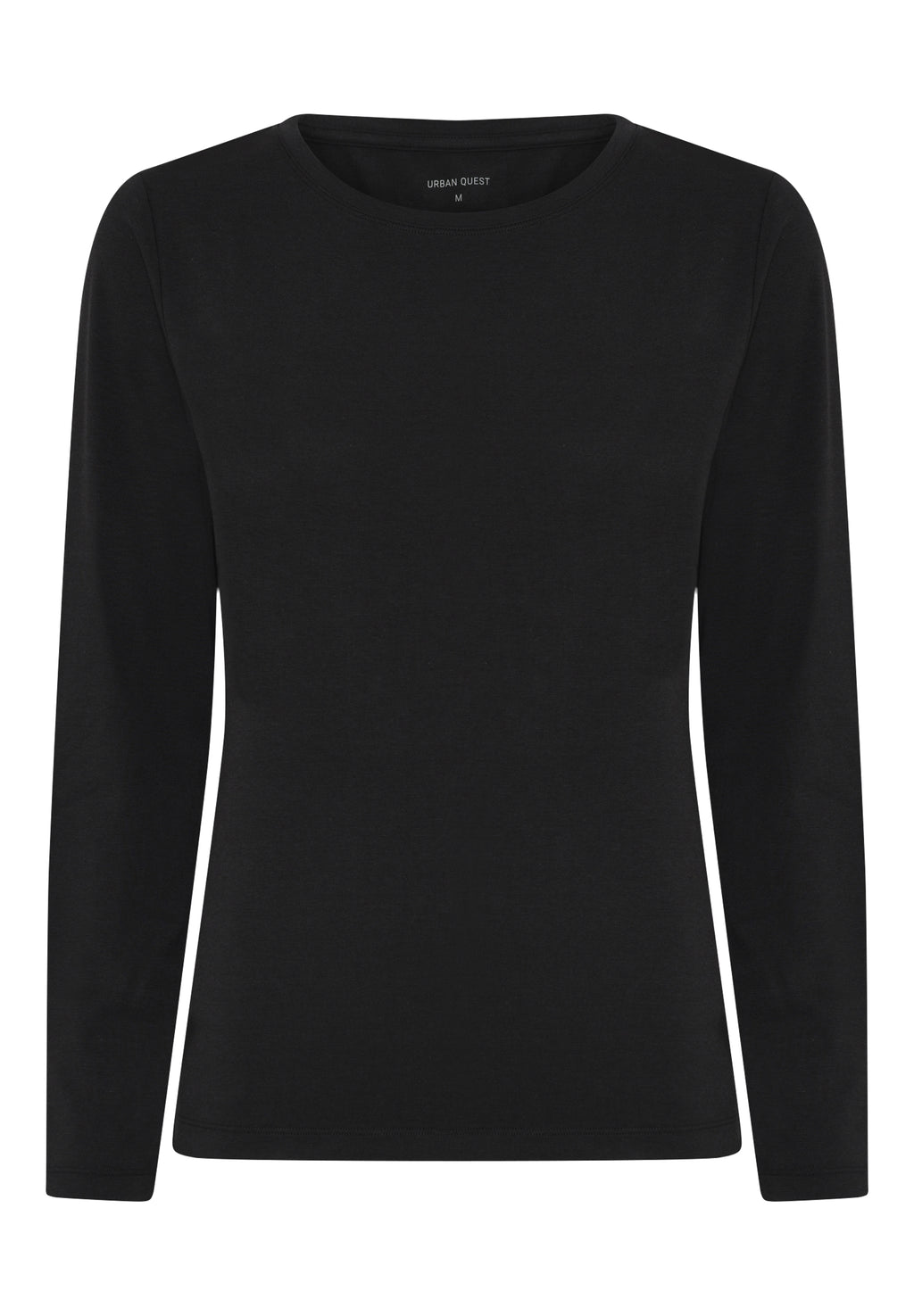 Langærmet T-shirt i bambus og økologisk bomuld – Slim Fit – Sort