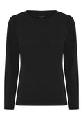 Langærmet T-shirt i bambus og økologisk bomuld – Slim Fit – Sort