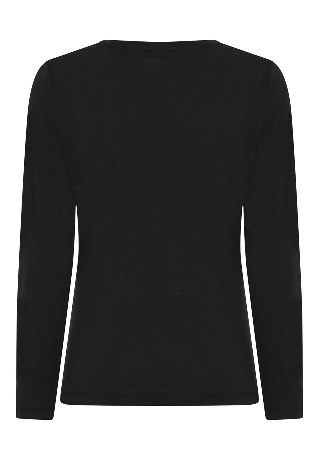 Langærmet T-shirt i bambus og økologisk bomuld – Slim Fit – Sort