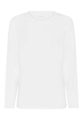Langærmet T-shirt i bambus og økologisk bomuld – Dame – Hvid