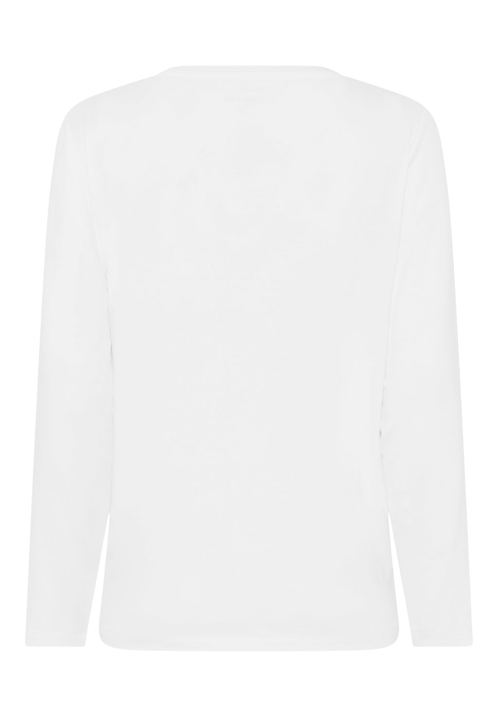 Langærmet T-shirt i bambus og økologisk bomuld – Dame – Hvid