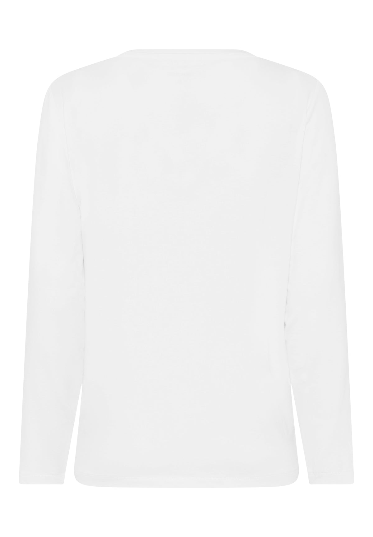 Langærmet T-shirt i bambus og økologisk bomuld – Dame – Hvid