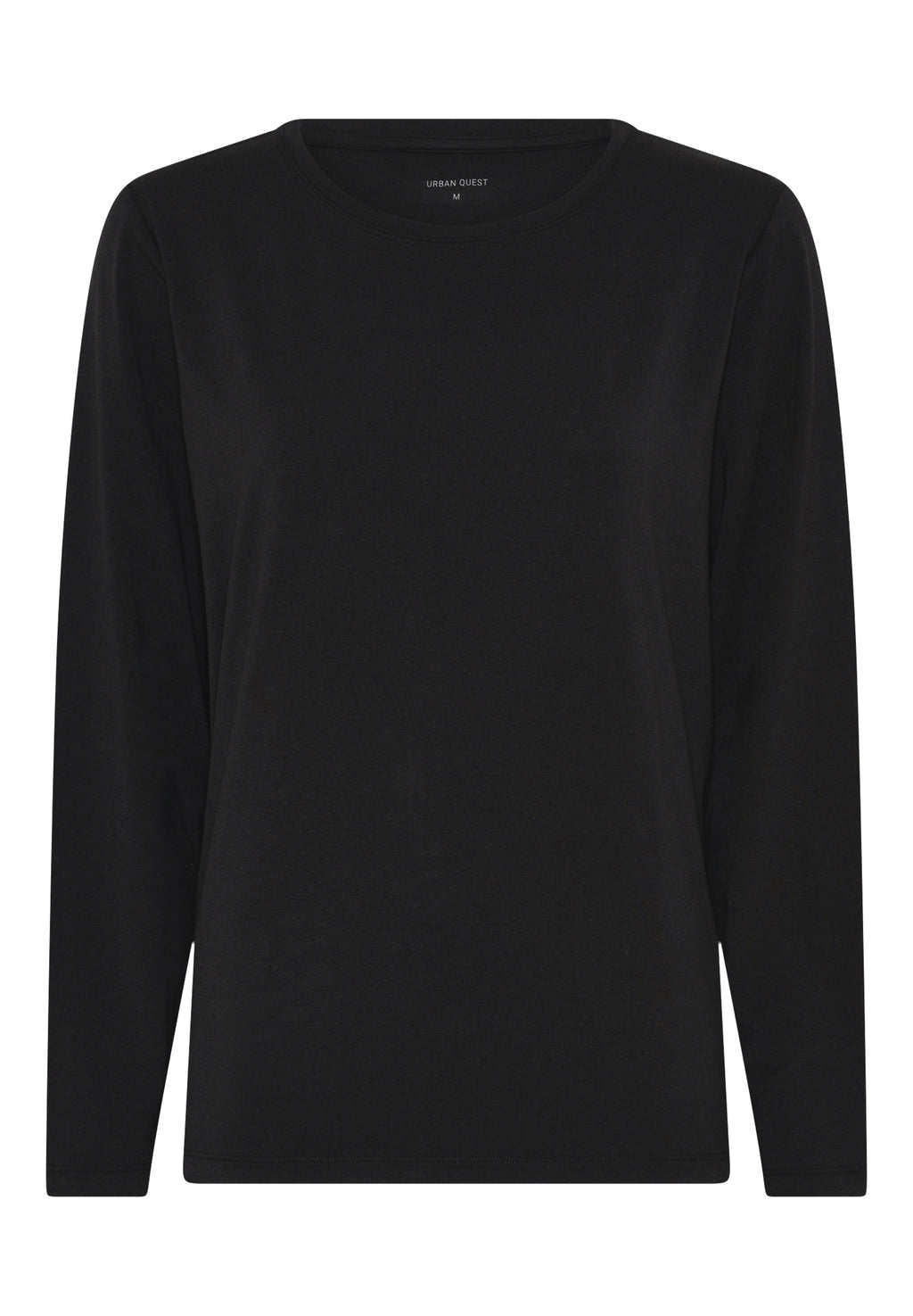 Langærmet T-shirt i bambus og økologisk bomuld – Dame – Sort