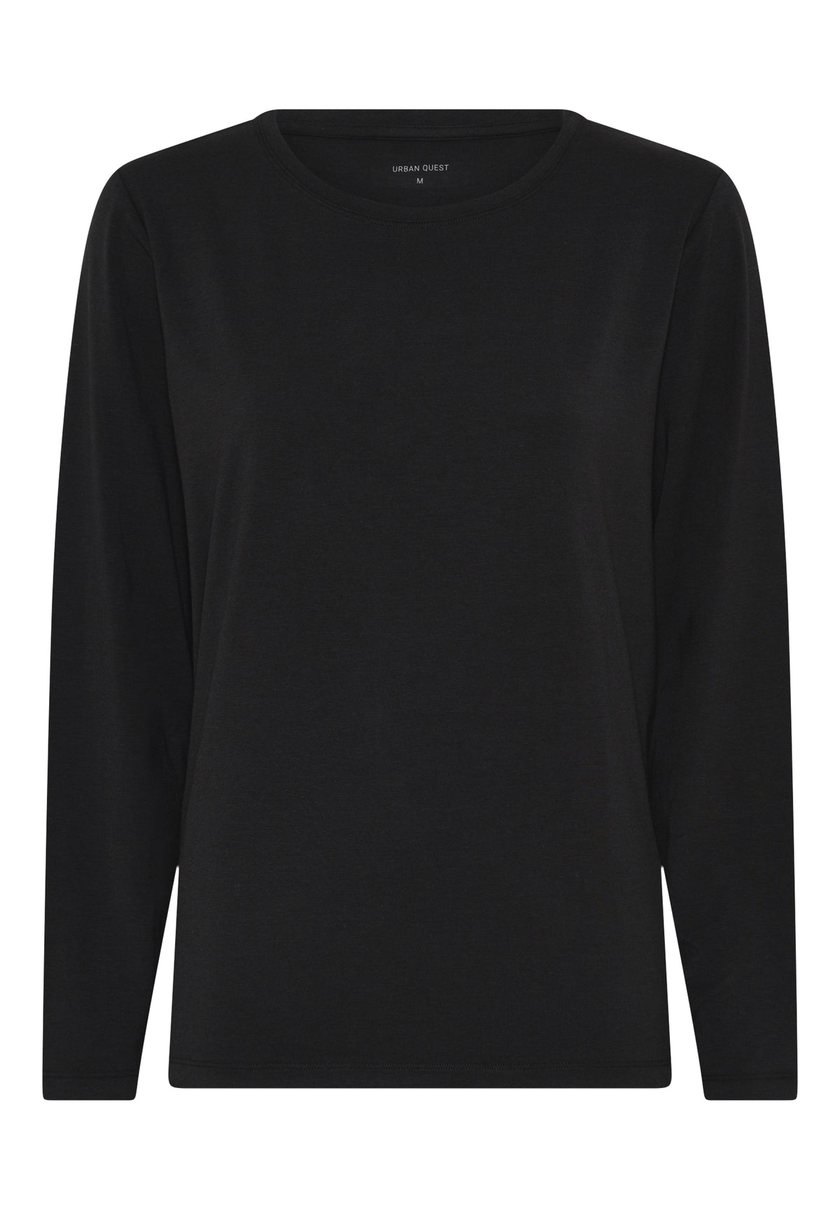 Langærmet T-shirt i bambus og økologisk bomuld – Dame – Sort