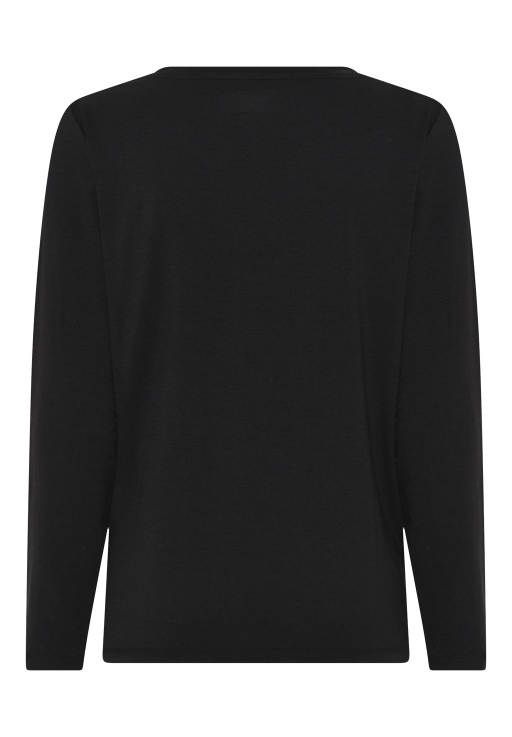 Langærmet T-shirt i bambus og økologisk bomuld – Dame – Sort