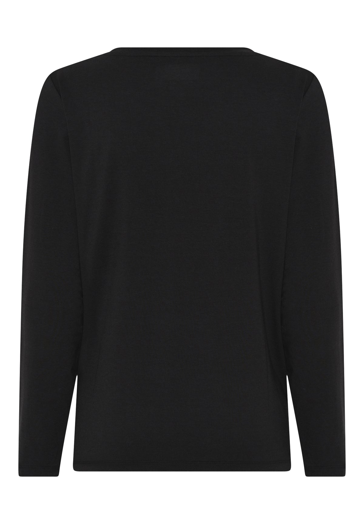 Langærmet T-shirt i bambus og økologisk bomuld – Dame – Sort