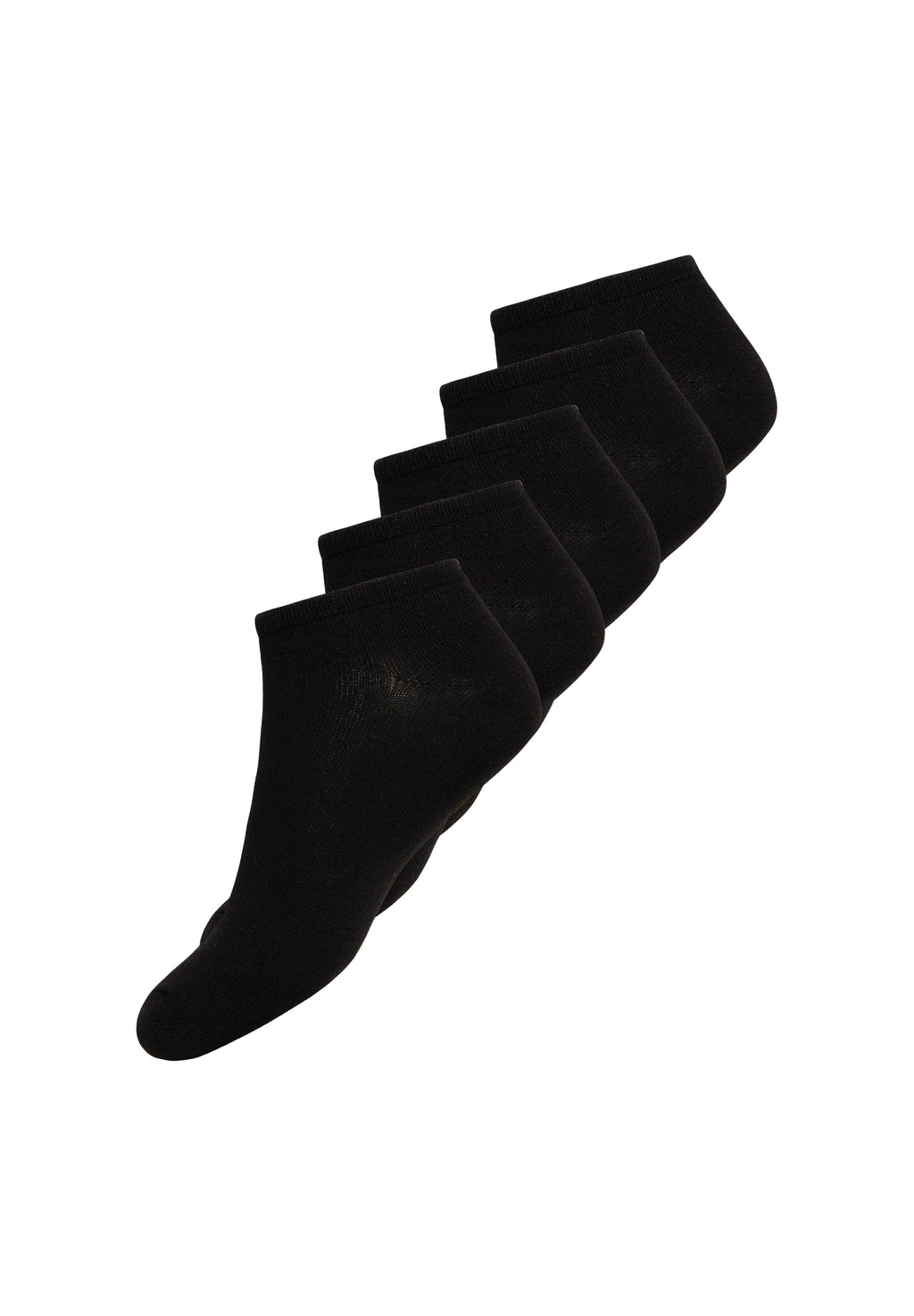 Bambus footies til dame – 5-pak – Sort