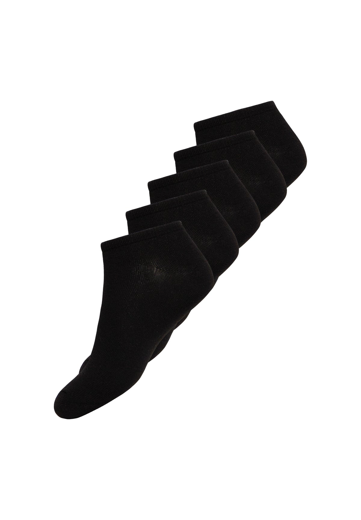 Bambus footies til dame – 5-pak – Sort
