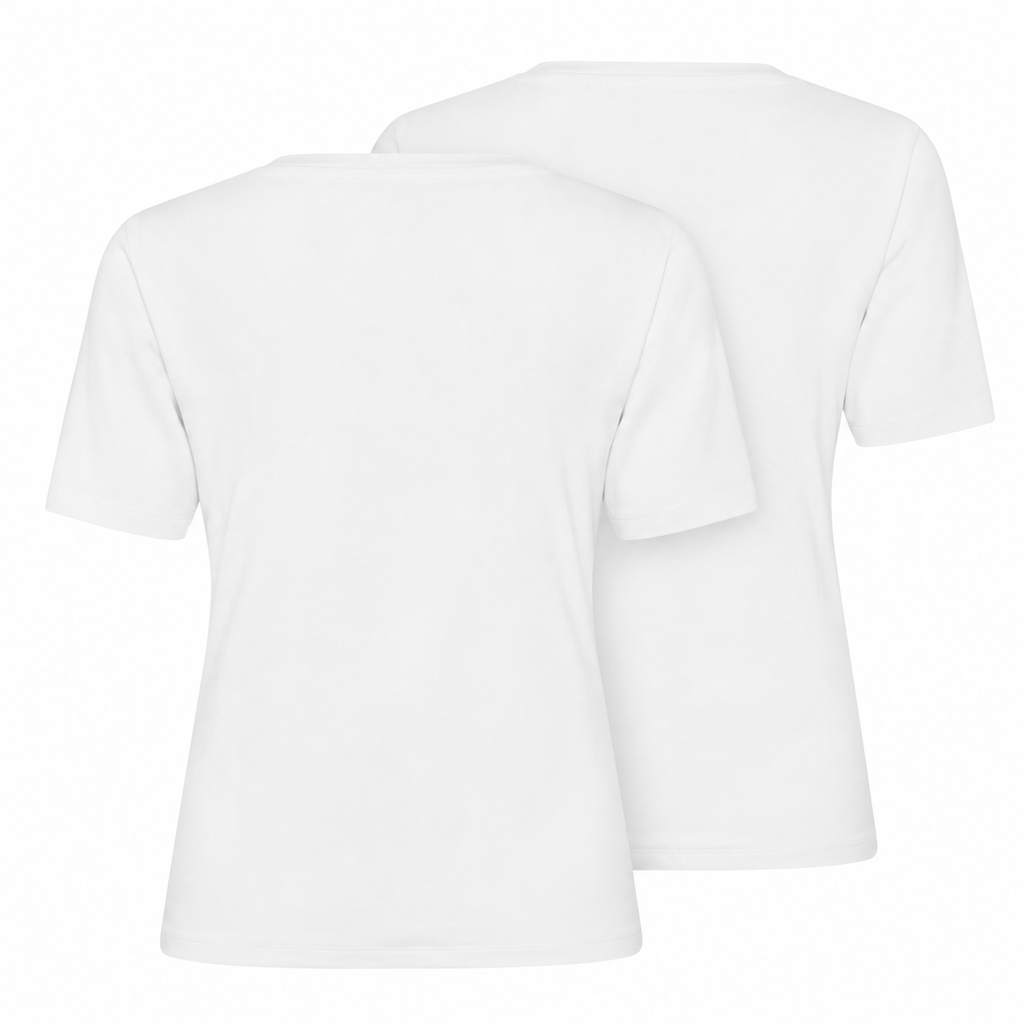 2-pak bambus T-shirts til dame – Slim Fit – Hvid