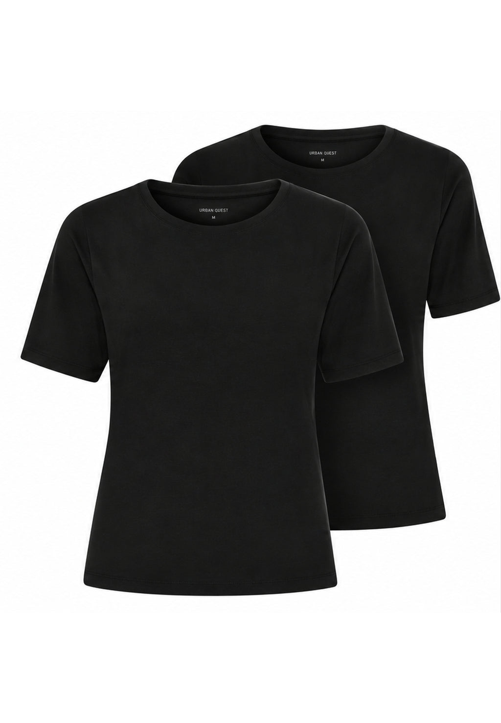 2-pak bambus T-shirts til dame – Slim Fit – Sort