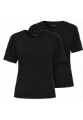 2-pak bambus T-shirts til dame – Slim Fit – Sort