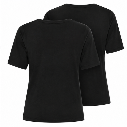 2-pak bambus T-shirts til dame – Slim Fit – Sort